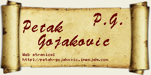 Petak Gojaković vizit kartica